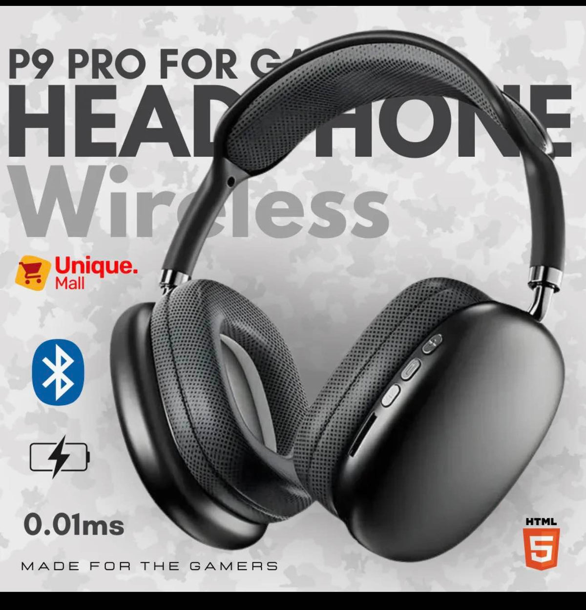 P9 Wireless Bluetooth 5.0 Headphones with Mic